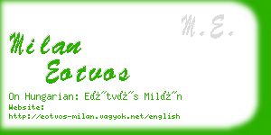 milan eotvos business card