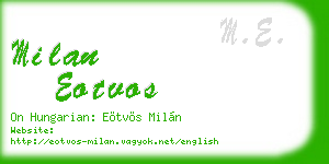 milan eotvos business card